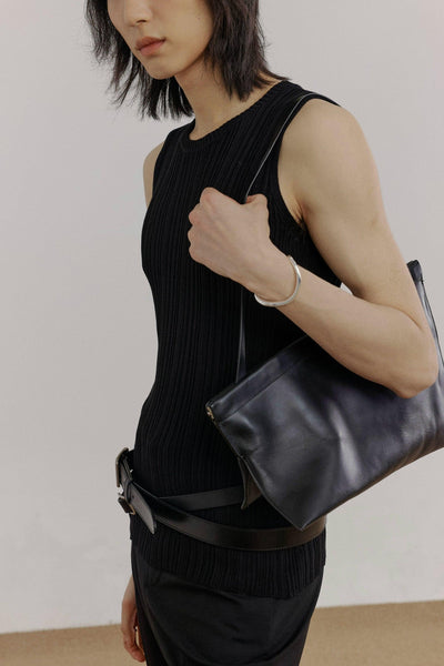 Zhou Textured Knit Slim Fit Tank Top-korean-fashion-Tank Top-Zhou's Closet-OH Garments