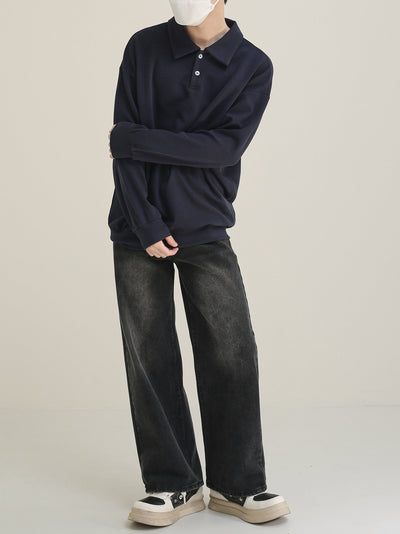 Zhou Thick Long Sleeves Polo-korean-fashion-Polo-Zhou's Closet-OH Garments