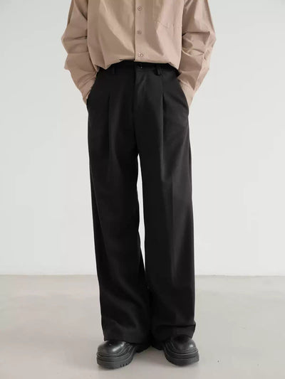 Zhou Thickened Pleats Trousers-korean-fashion-Trousers-Zhou's Closet-OH Garments