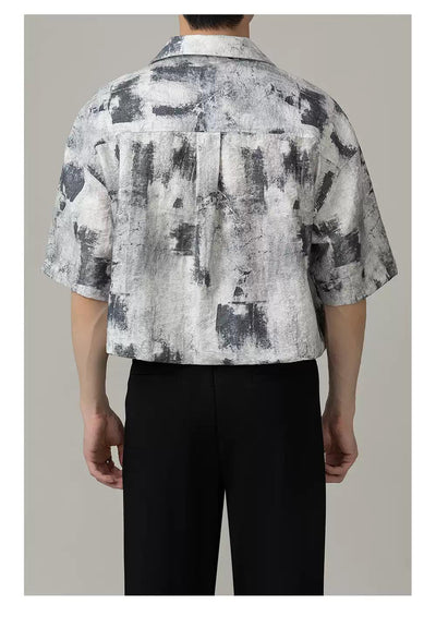 Zhou Tie-Dye Pattern Print Shirt-korean-fashion-Shirt-Zhou's Closet-OH Garments