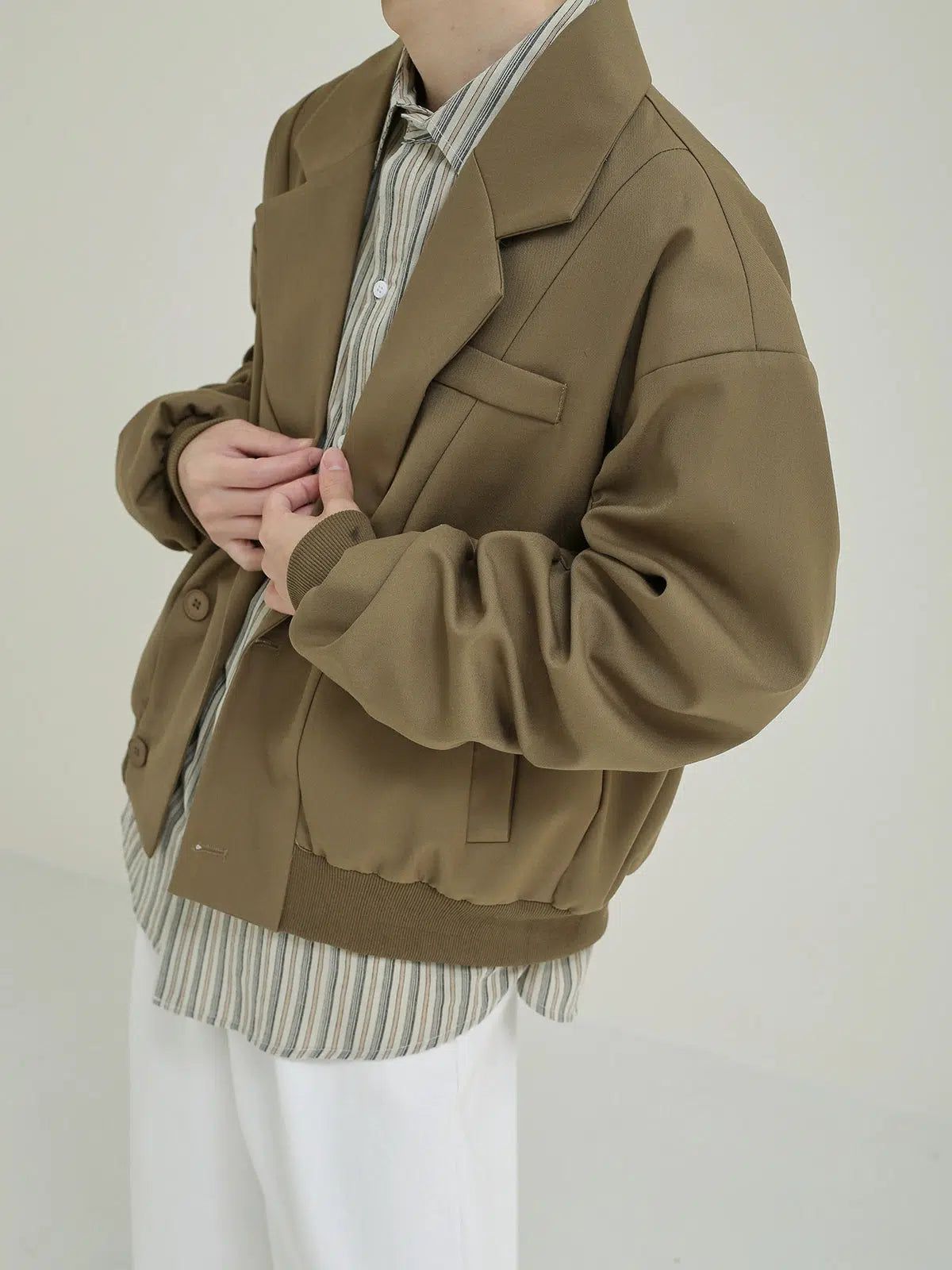 Zhou Two-Buttons Blazer Jacket-korean-fashion-Jacket-Zhou's Closet-OH Garments