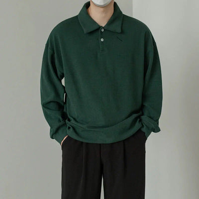 Zhou Two-Buttons Collared Polo-korean-fashion-Polo-Zhou's Closet-OH Garments