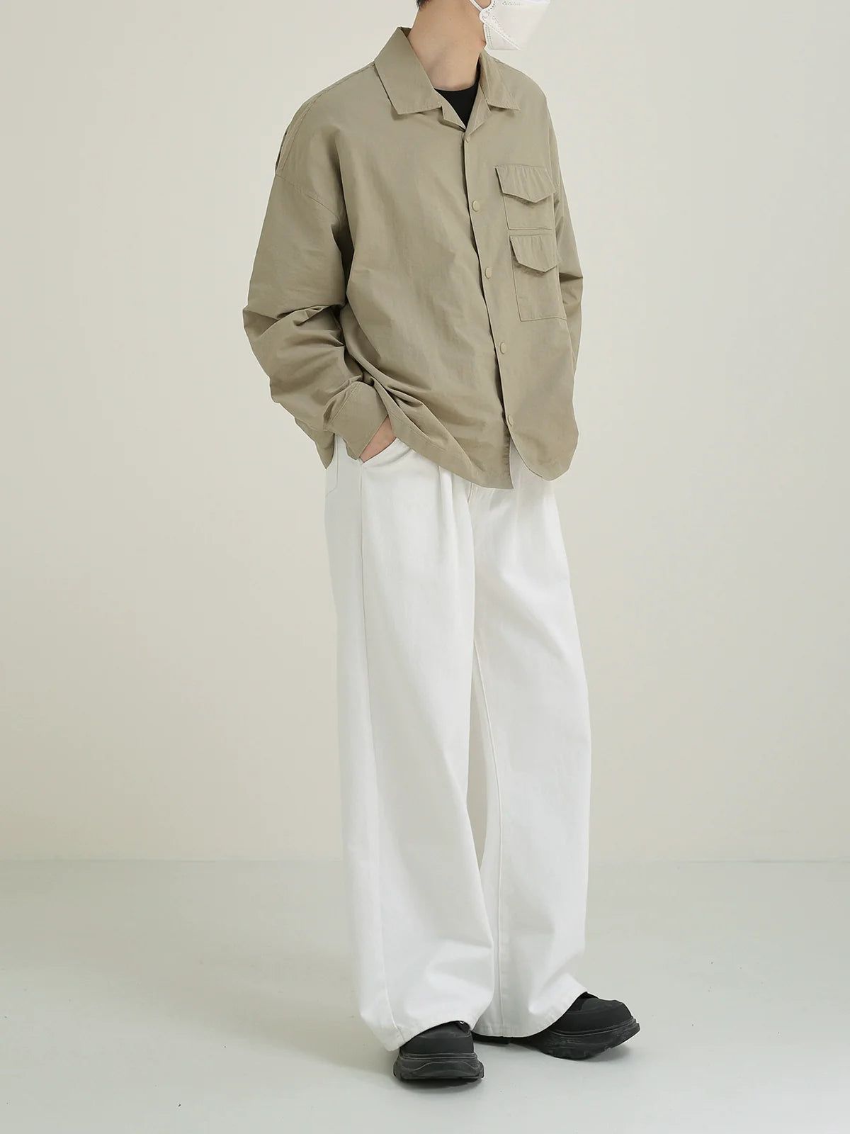 Zhou Two Side Pockets Shirt-korean-fashion-Shirt-Zhou's Closet-OH Garments