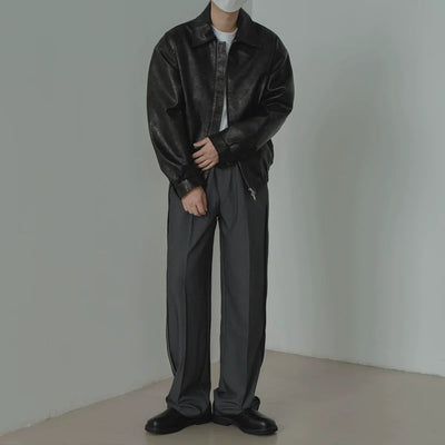 Zhou Two Zip Faux Leather Jacket-korean-fashion-Jacket-Zhou's Closet-OH Garments