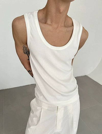 Zhou U Neck Versatile Tank Top-korean-fashion-Tank Top-Zhou's Closet-OH Garments