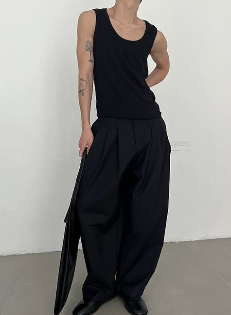 Zhou U Neck Versatile Tank Top-korean-fashion-Tank Top-Zhou's Closet-OH Garments