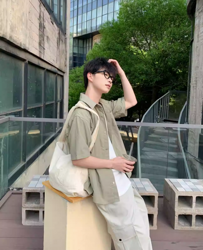 Zhou Versatile Buttoned S/S Shirt-korean-fashion-Shirt-Zhou's Closet-OH Garments