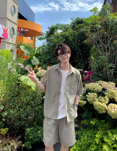 Zhou Versatile Buttoned S/S Shirt-korean-fashion-Shirt-Zhou's Closet-OH Garments