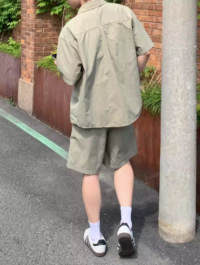 Zhou Versatile Buttoned S/S Shirt-korean-fashion-Shirt-Zhou's Closet-OH Garments