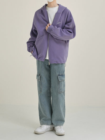 Zhou Versatile Cargo Style Jeans-korean-fashion-Jeans-Zhou's Closet-OH Garments