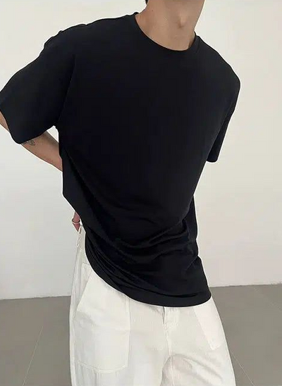 Zhou Versatile Regular Fit T-Shirt-korean-fashion-T-Shirt-Zhou's Closet-OH Garments