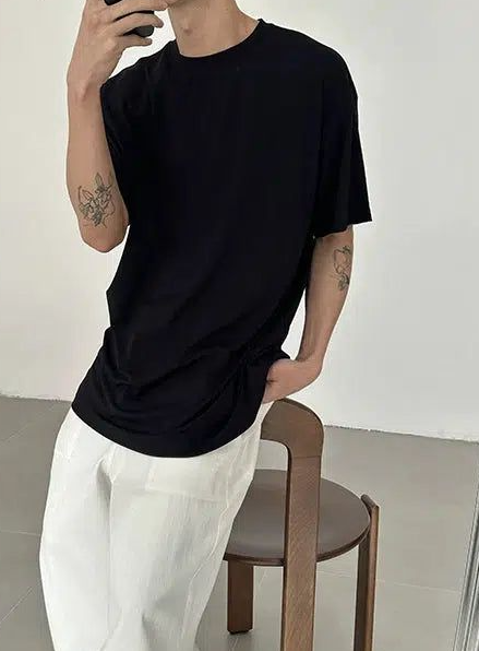 Zhou Versatile Regular Fit T-Shirt-korean-fashion-T-Shirt-Zhou's Closet-OH Garments