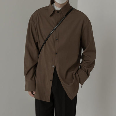 Zhou Vintage Regular Fit Buttoned-Up Shirt-korean-fashion-Shirt-Zhou's Closet-OH Garments
