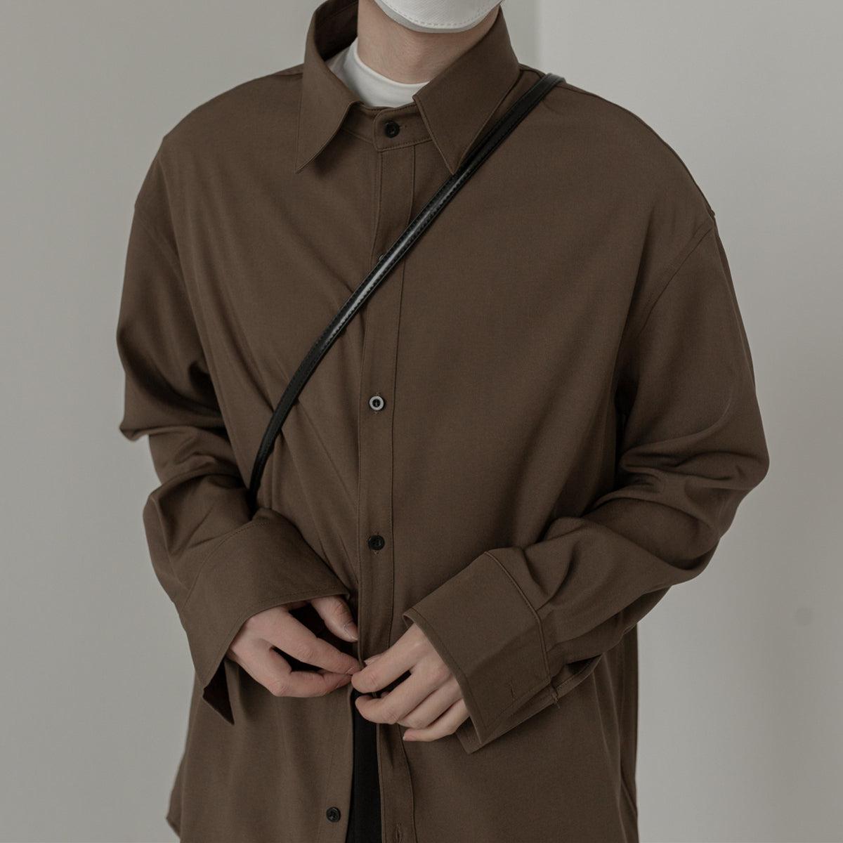 Zhou Vintage Regular Fit Buttoned-Up Shirt-korean-fashion-Shirt-Zhou's Closet-OH Garments