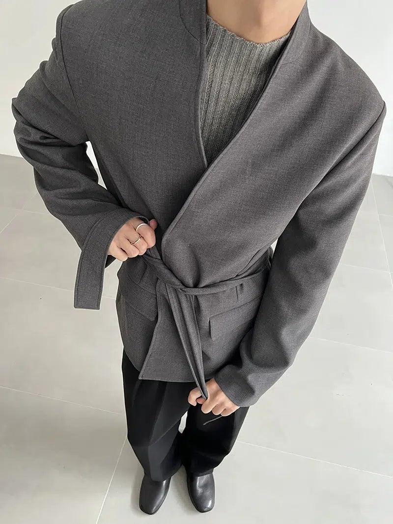 Zhou Waist Belt Wrapped Blazer