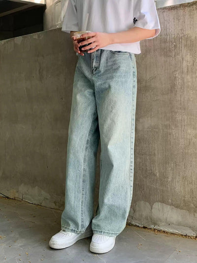 Zhou Washed Bootcut Straight Jeans-korean-fashion-Jeans-Zhou's Closet-OH Garments