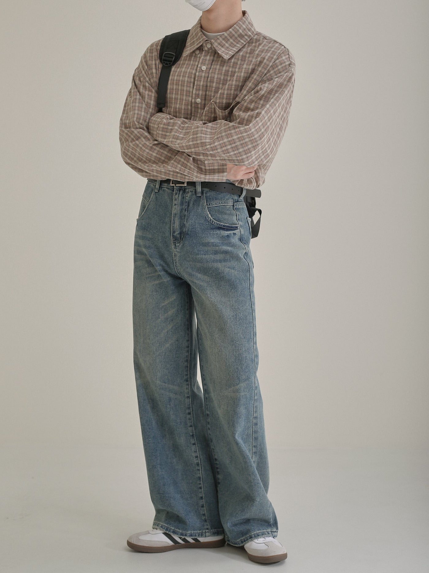 Zhou Washed Comfty Bootcut Jeans-korean-fashion-Jeans-Zhou's Closet-OH Garments