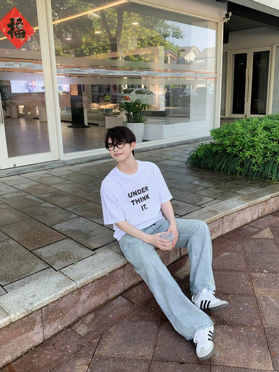 Zhou Washed & Faded Straight Jeans-korean-fashion-Jeans-Zhou's Closet-OH Garments