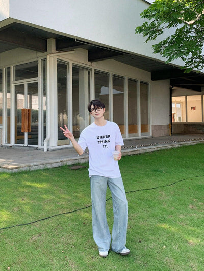 Zhou Washed & Faded Straight Jeans-korean-fashion-Jeans-Zhou's Closet-OH Garments