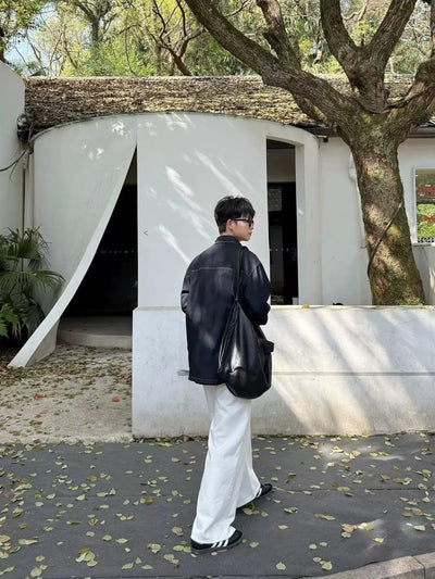 Zhou Washed Pocket Detail Denim Shirt-korean-fashion-Shirt-Zhou's Closet-OH Garments