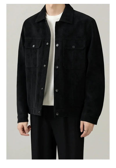 Zhou Washed PU Leather Jacket-korean-fashion-Jacket-Zhou's Closet-OH Garments