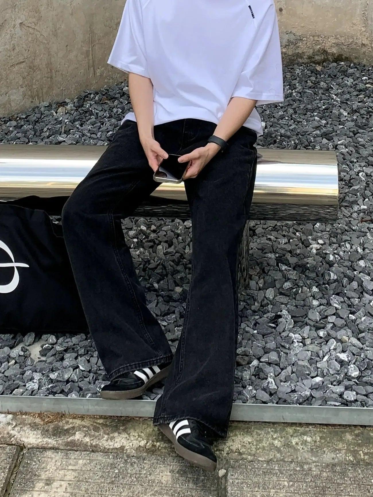 Zhou Washed Straight Jeans-korean-fashion-Jeans-Zhou's Closet-OH Garments