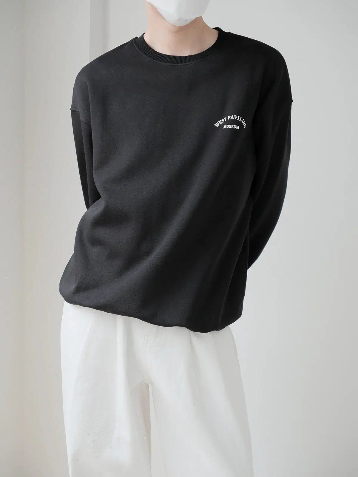 Zhou West Pavilion Museum Crewneck-korean-fashion-Crewneck-Zhou's Closet-OH Garments