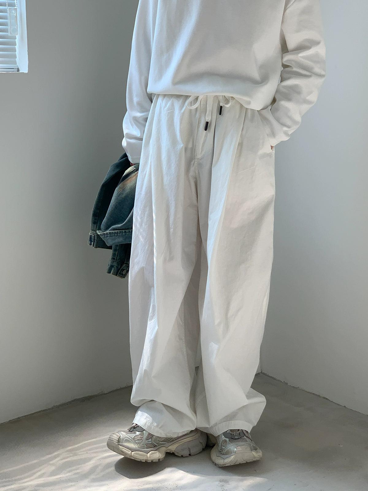 Zhou Wide Drawstring Waist Pants-korean-fashion-Pants-Zhou's Closet-OH Garments