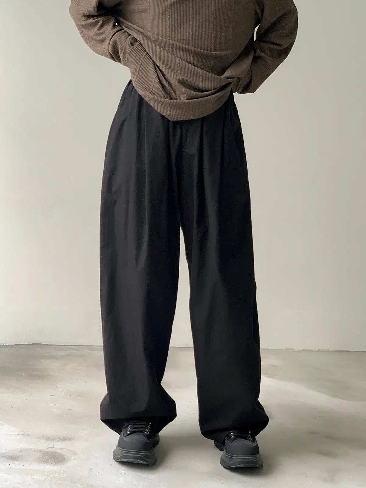 Zhou Wide Drawstring Waist Pants-korean-fashion-Pants-Zhou's Closet-OH Garments