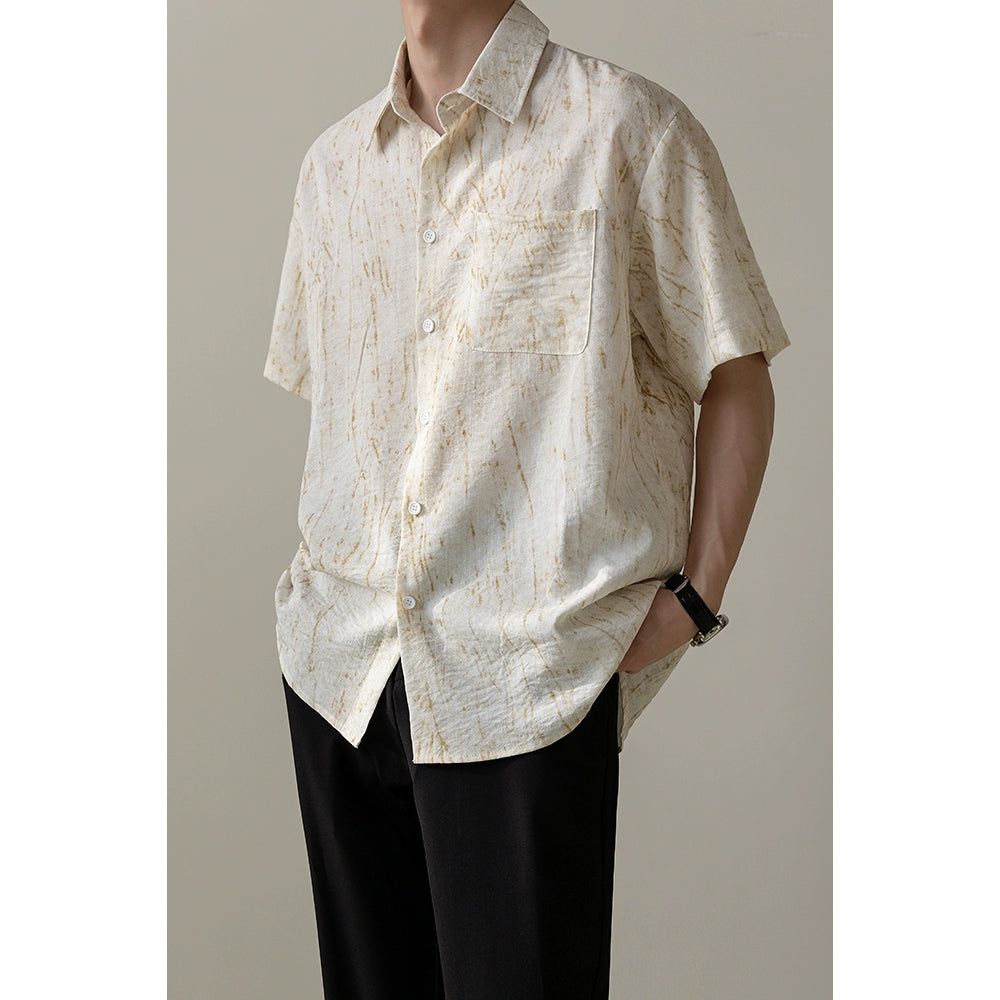 Zhou Wood Lines Light Shirt-korean-fashion-Shirt-Zhou's Closet-OH Garments