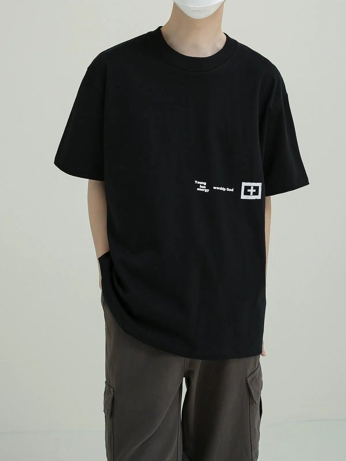 Zhou Worship Print T-Shirt-korean-fashion-T-Shirt-Zhou's Closet-OH Garments