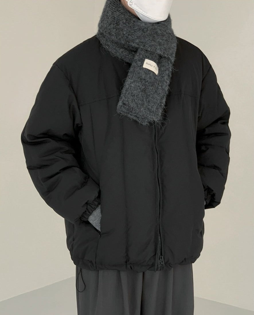 Zhou Zipped and Lined Down Jacket-korean-fashion-Jacket-Zhou's Closet-OH Garments