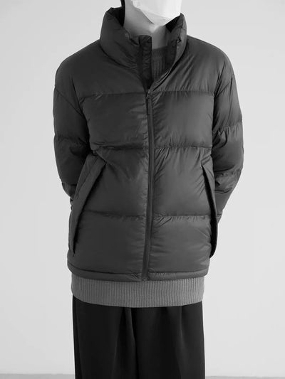 Zhou Zipped Quilted Puffer Jacket-korean-fashion-Jacket-Zhou's Closet-OH Garments