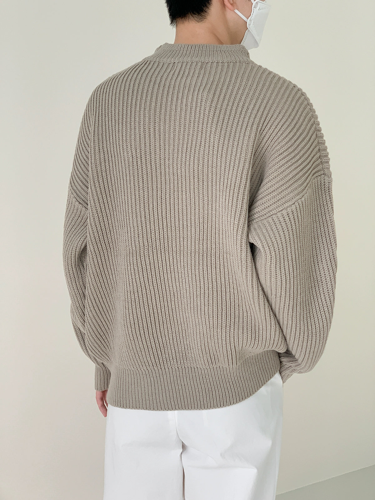 Zhou Zipper Detail Ribbed Sweater-korean-fashion-Sweater-Zhou's Closet-OH Garments
