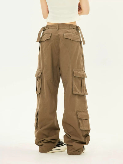 ZZ Functional Buckled Strap Cargo Pants-korean-fashion-Pants-ZZ's Closet-OH Garments