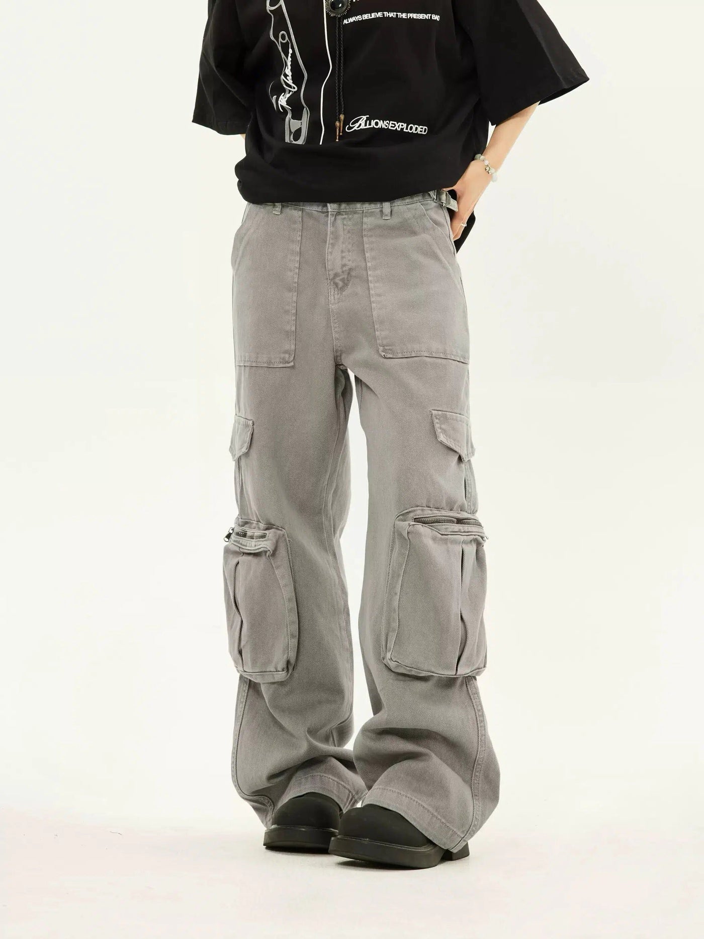 ZZ Washed Adjustable Cargo Pants-korean-fashion-Pants-ZZ's Closet-OH Garments