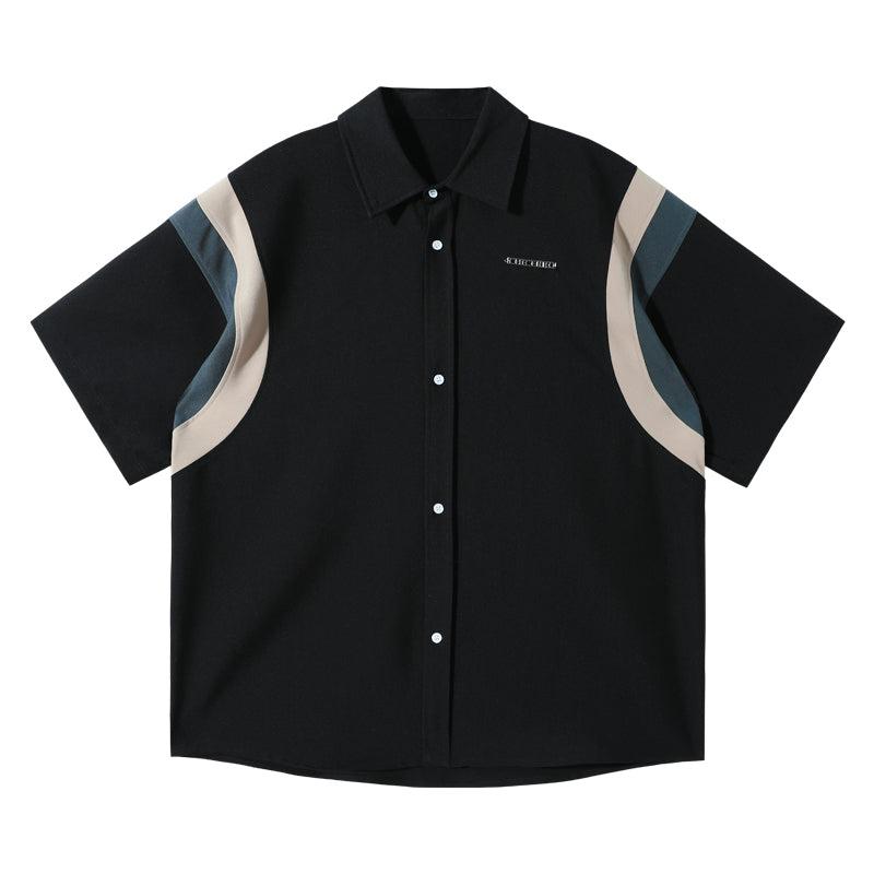 Chuan Two Tone Arm Lines Shirt-korean-fashion-Shirt-Chuan's Closet-OH Garments