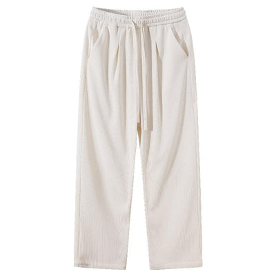 Chuan Wood Texture Drawstring Pants-korean-fashion-Pants-Chuan's Closet-OH Garments