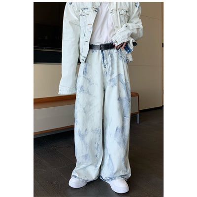 Cui Acid Washed Jacket & Jeans Denim Set-korean-fashion-Clothing Set-Cui's Closet-OH Garments