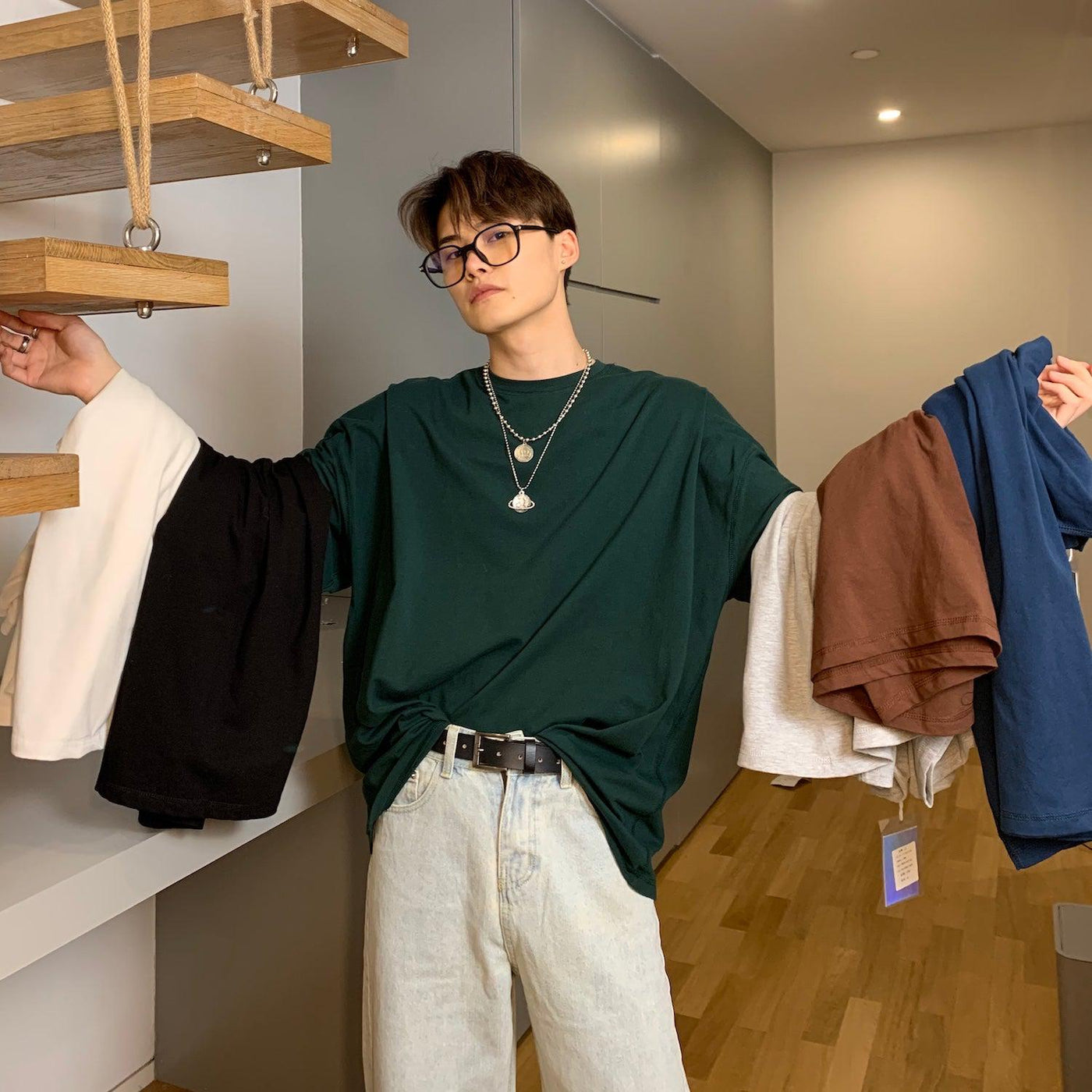 Cui Basic Loose T-Shirt-korean-fashion-T-Shirt-Cui's Closet-OH Garments