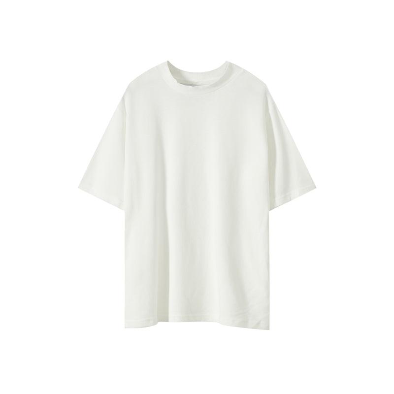 Cui Closed Collar Textured T-Shirt-korean-fashion-T-Shirt-Cui's Closet-OH Garments