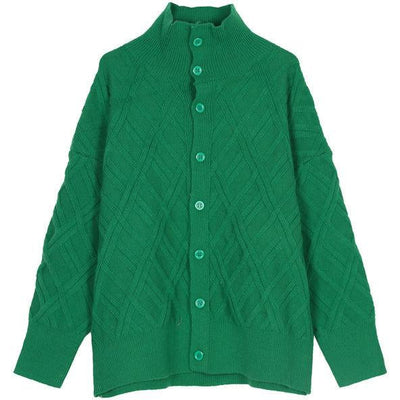 Cui Collared and Buttoned Knit Jacket-korean-fashion-Jacket-Cui's Closet-OH Garments