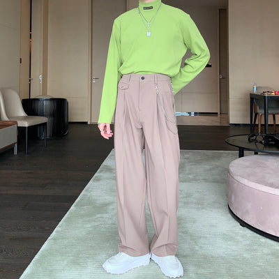 Cui Essential Chain Accent Trousers-korean-fashion-Pants-Cui's Closet-OH Garments