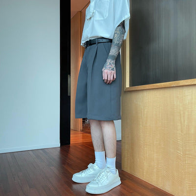 Cui Essential Pleated Knee Shorts-korean-fashion-Shorts-Cui's Closet-OH Garments