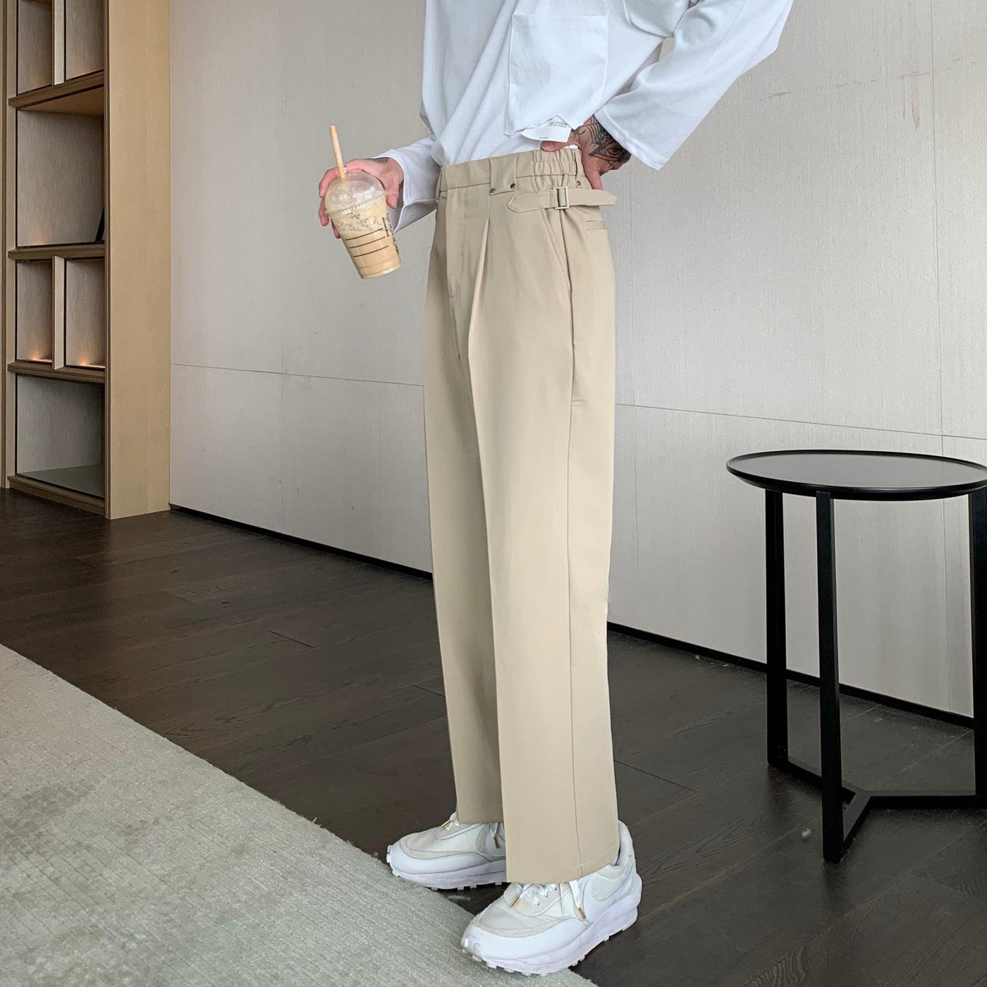 Cui Essential Waist Clip Trousers-korean-fashion-Pants-Cui's Closet-OH Garments
