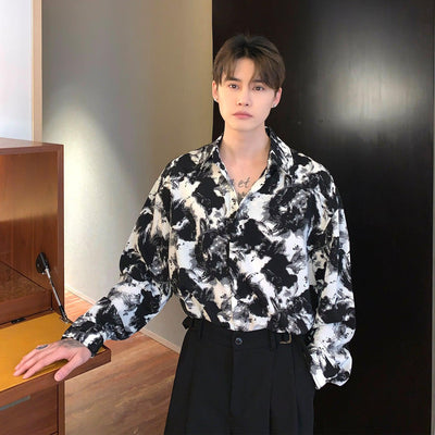 Cui Ink Tie Dye Shirt-korean-fashion-Shirt-Cui's Closet-OH Garments