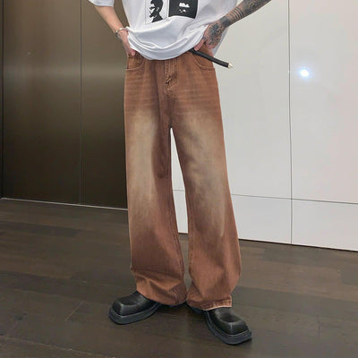 Cui Mid Fade Whiskers Wide Jeans-korean-fashion-Jeans-Cui's Closet-OH Garments