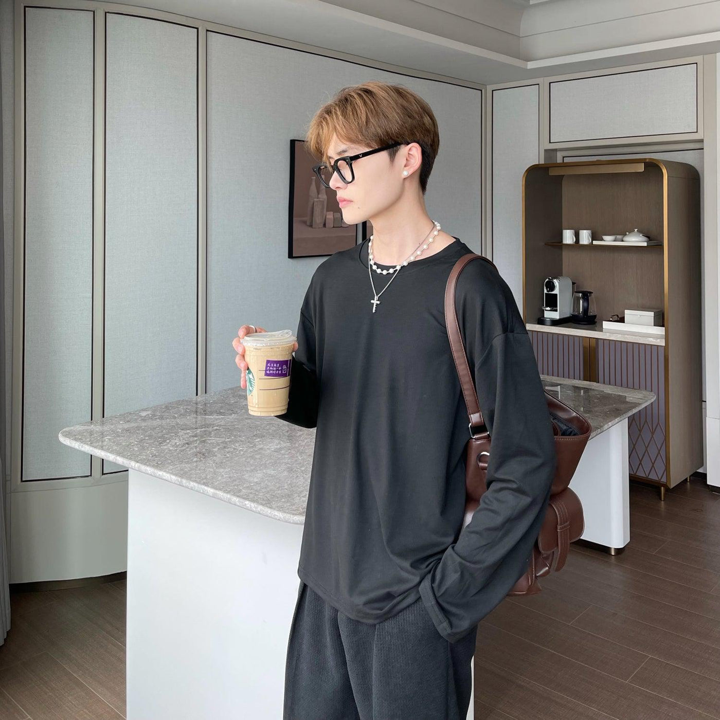 Cui Relaxed Fit Long Sleeve T-Shirt-korean-fashion-T-Shirt-Cui's Closet-OH Garments