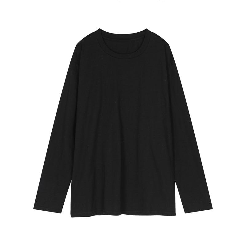 Cui Relaxed Fit Long Sleeve T-Shirt-korean-fashion-T-Shirt-Cui's Closet-OH Garments