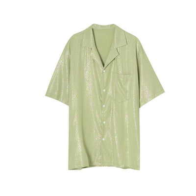 Cui Snake Scale Buttoned Shirt-korean-fashion-Shirt-Cui's Closet-OH Garments